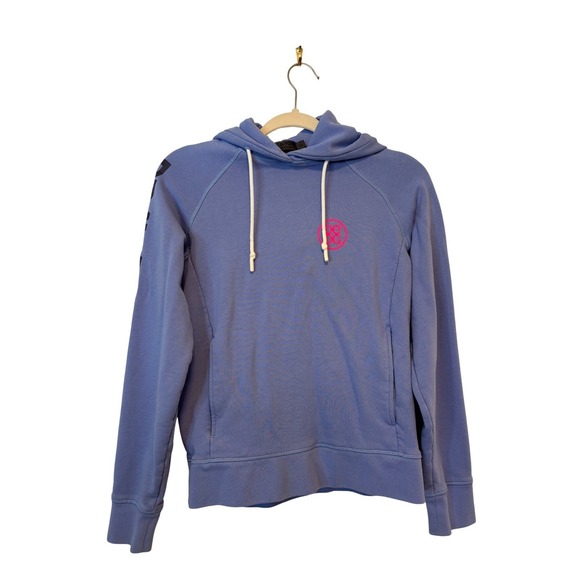 G/FORE Tops - G/FORE Womens Pray For Birdies Graphic Sleeve Golf Hoodie Blue XS